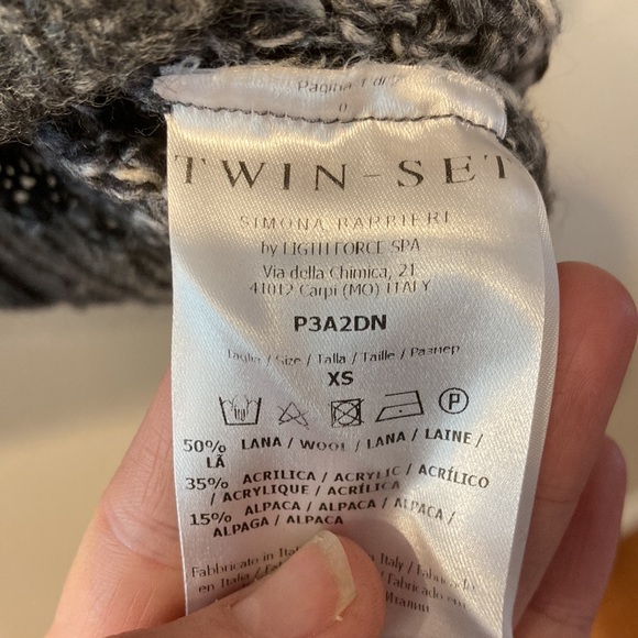 Funky Knit Simona Barbieri black&gray Italian made sweater, size extra small - Picture 3 of 7